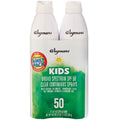 Wegmans Kids Broad Spectrum SPF 50 Clear Continuous Spray Sunscreen 2 Pack 18.2 Oz