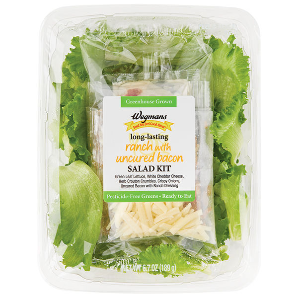 Wegmans Ranch Uncured Bacon Greenhouse Grown Salad Kit