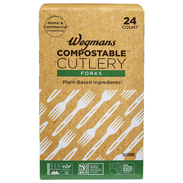 Wegmans Compostable Forks Cutlery 50 Count