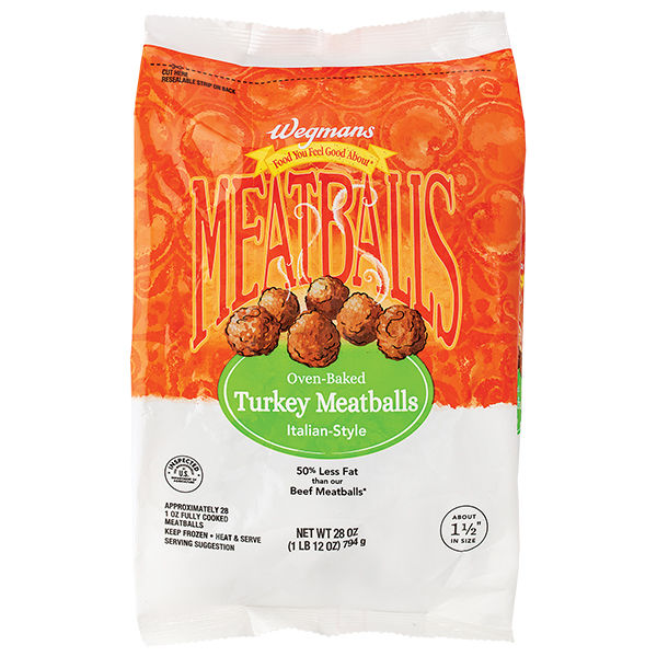 Wegmans Oven-Baked Turkey Meatballs Italian Style 28 Oz