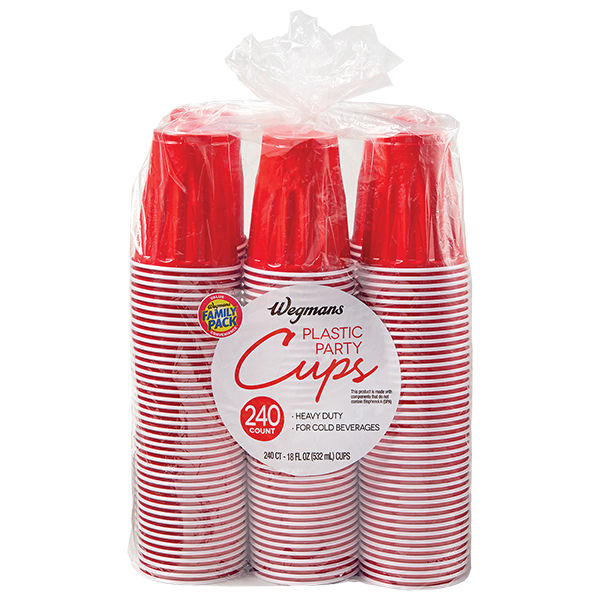 Wegmans Plastic Party Cups 240 Count