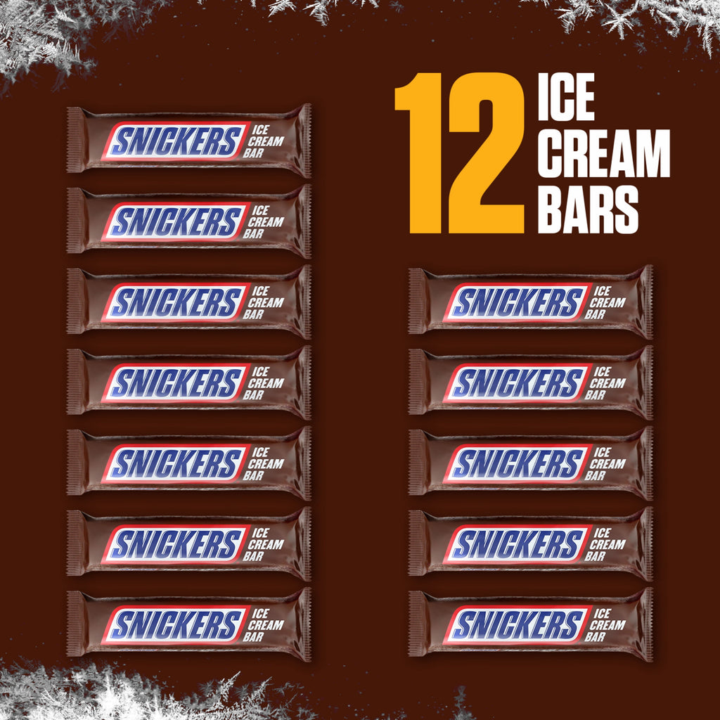 Snickers Peanut Butter Ice Cream Bars 12 Count 24 Fl Oz