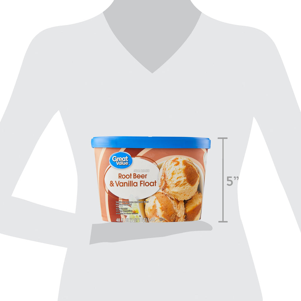 Great Value Root Beer Vanilla Float Ice Cream 48 Fl Oz