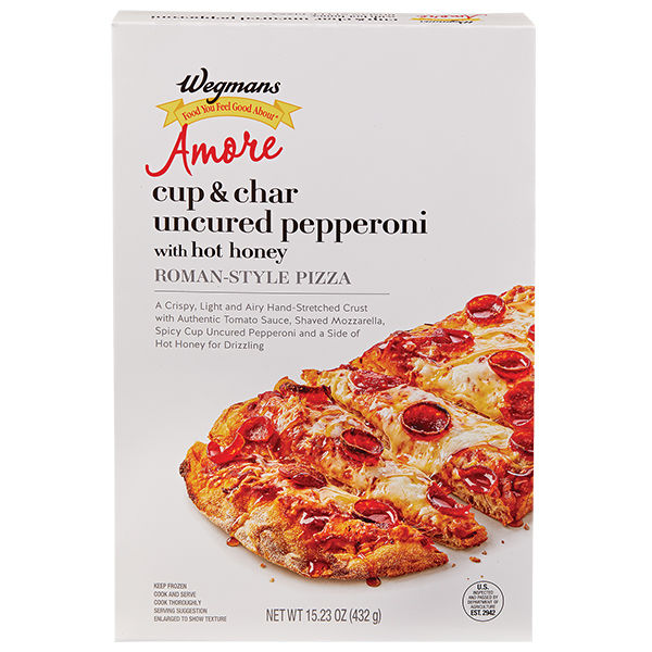 Wegmans Amore Roman-Style Cup & Char Uncured Pepperoni with Hot Honey Pizza