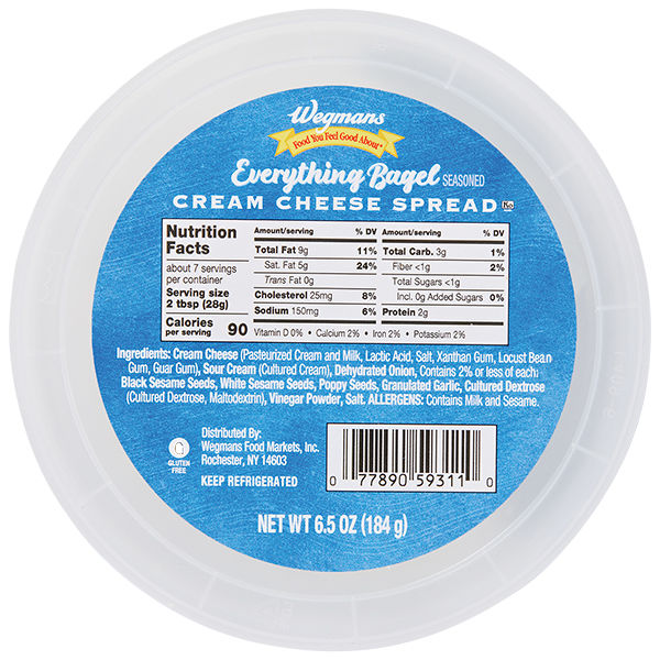 Wegmans Everything Bagel Cream Cheese Spread 6.5 oz