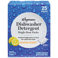 Wegmans Dishwasher Detergent Single-Dose Packs Lemon Scent 25 Ct