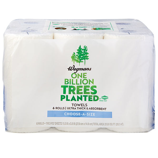 Wegmans Paper Towels Choose-A-Size 6 Rolls