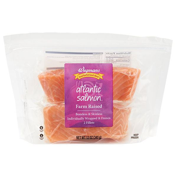 Wegmans Frozen Atlantic Salmon 2 Fillets 8 Oz