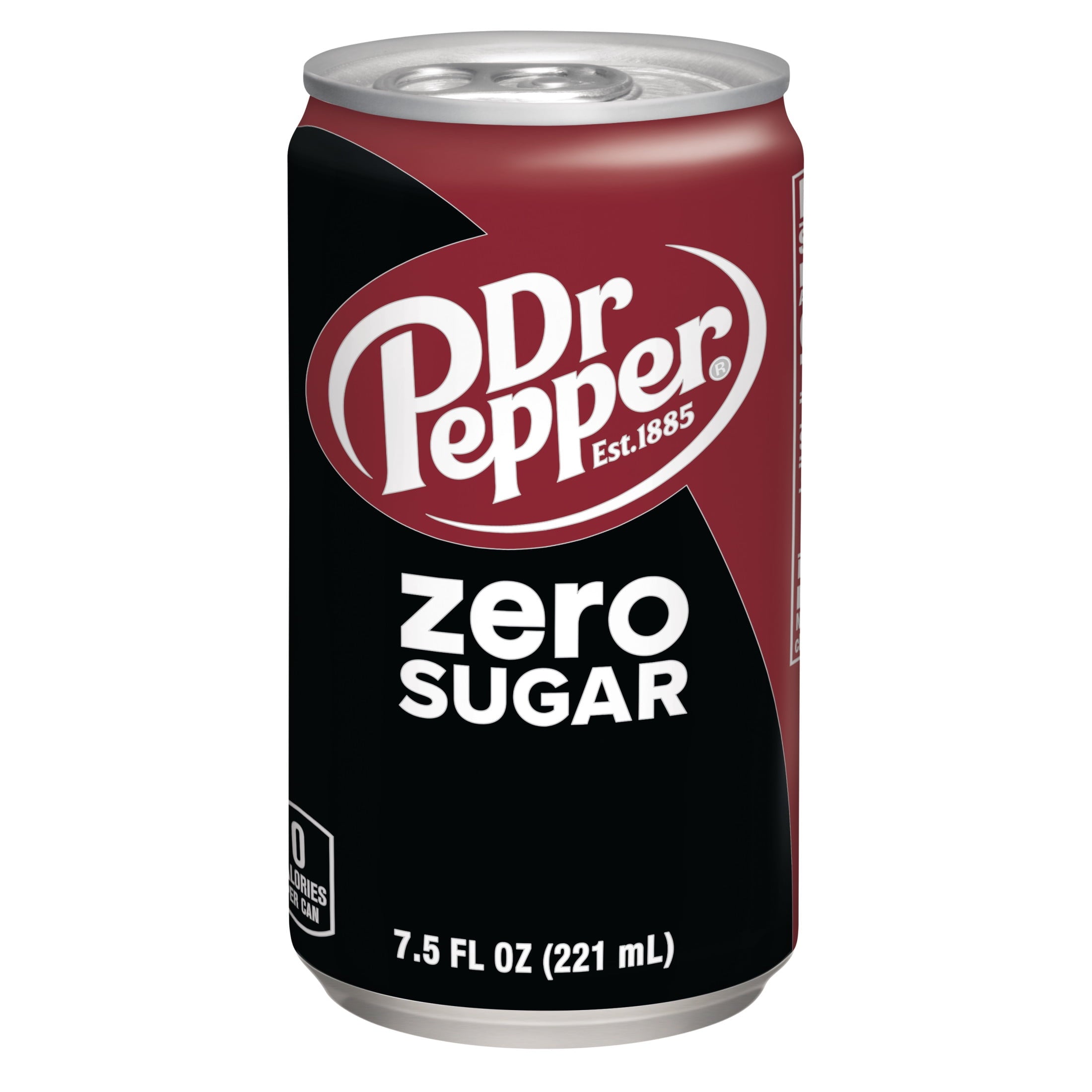 Dr Pepper Zero Sugar Soda Pop Cans 7.5 Fl Oz 10 Pack