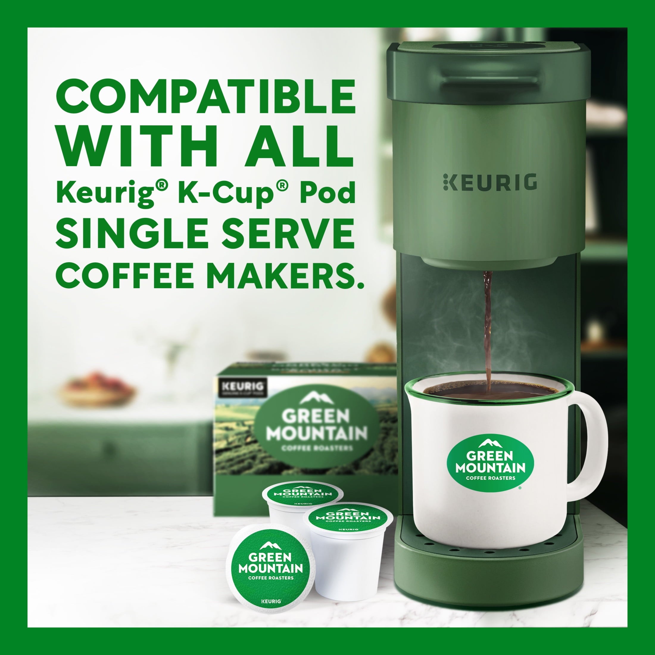 Green Mountain Coffee Roasters Caramel Vanilla Cream Light Roast K-Cup Coffee Pods 24 Count