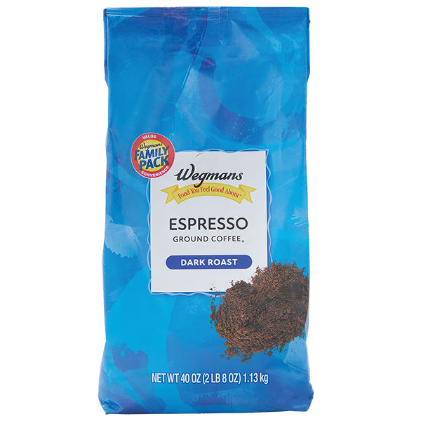 Wegmans Dark Roast Espresso Ground Coffee Family Pack 40 Oz