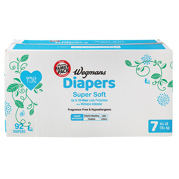 Wegmans Diapers Super Soft Size 7 92 Count Family Pack