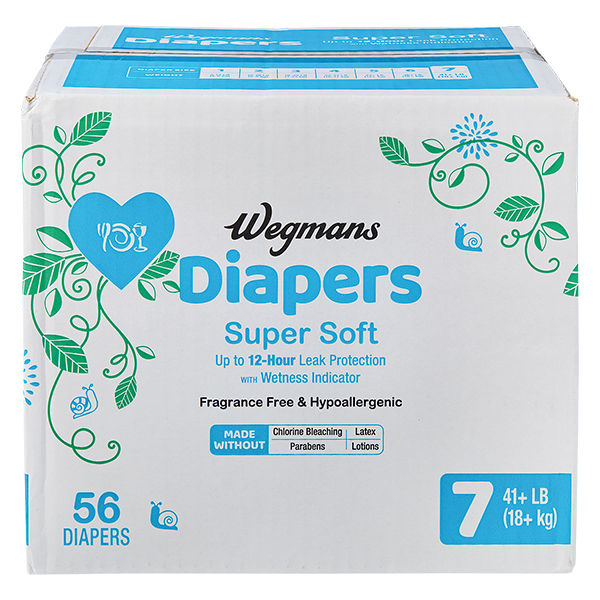 Wegmans Diapers Super Soft Size 7 56 Ct