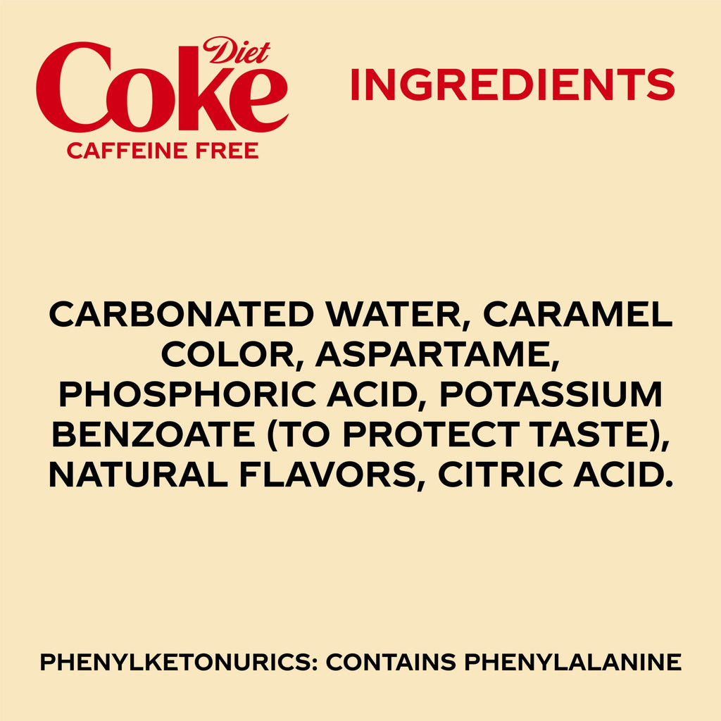 Caffeine-Free Soda Pop Bottles 16.9 Fl Oz 6 Pack Diet Coke