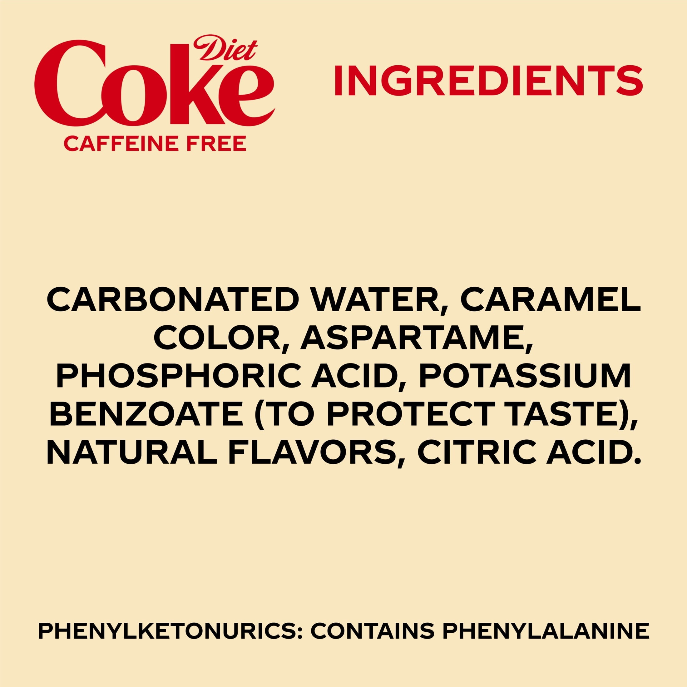 Caffeine-Free Soda Pop Bottles 16.9 Fl Oz 6 Pack Diet Coke