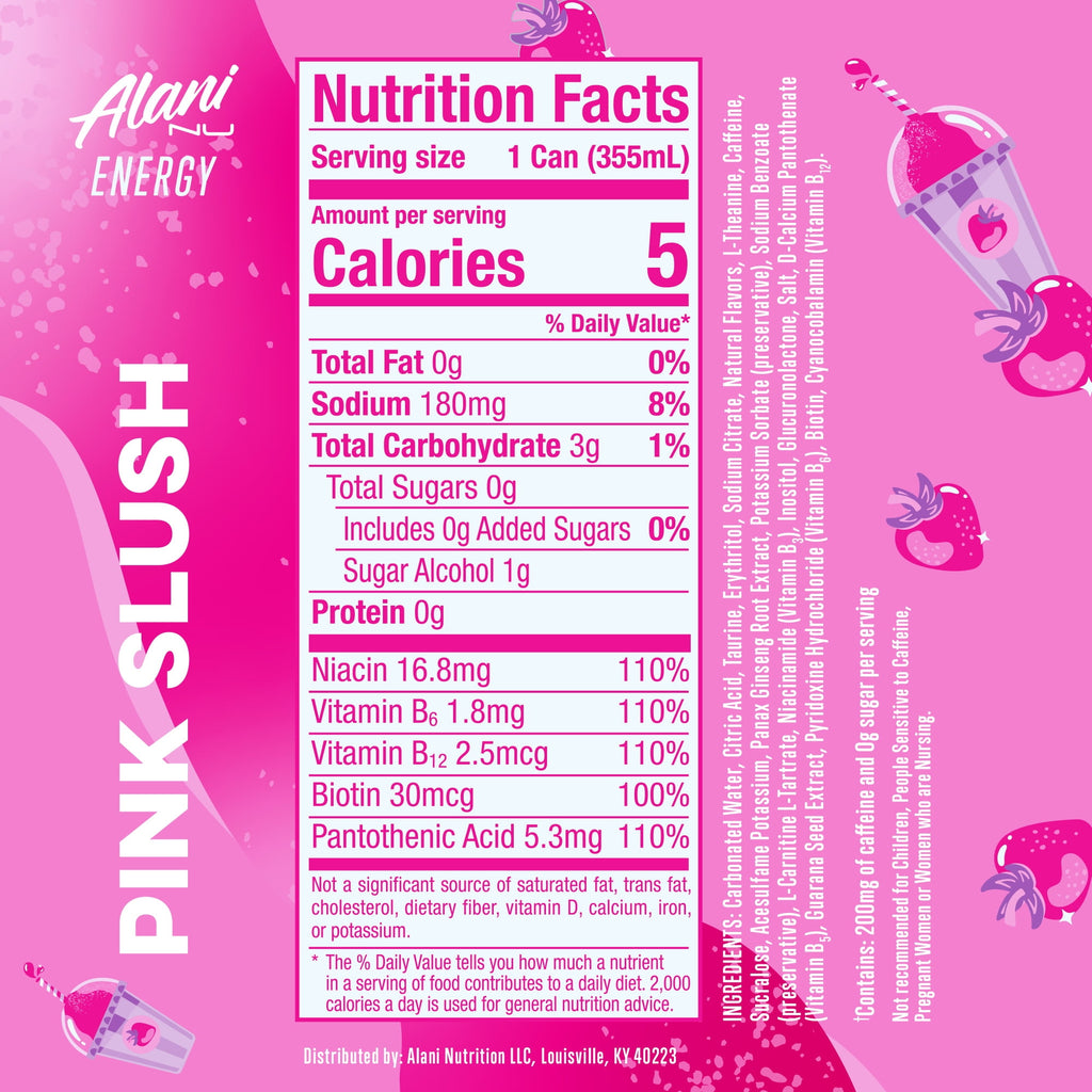 Alani Nu Pink Slush Energy Drink 12 fl oz Single Can