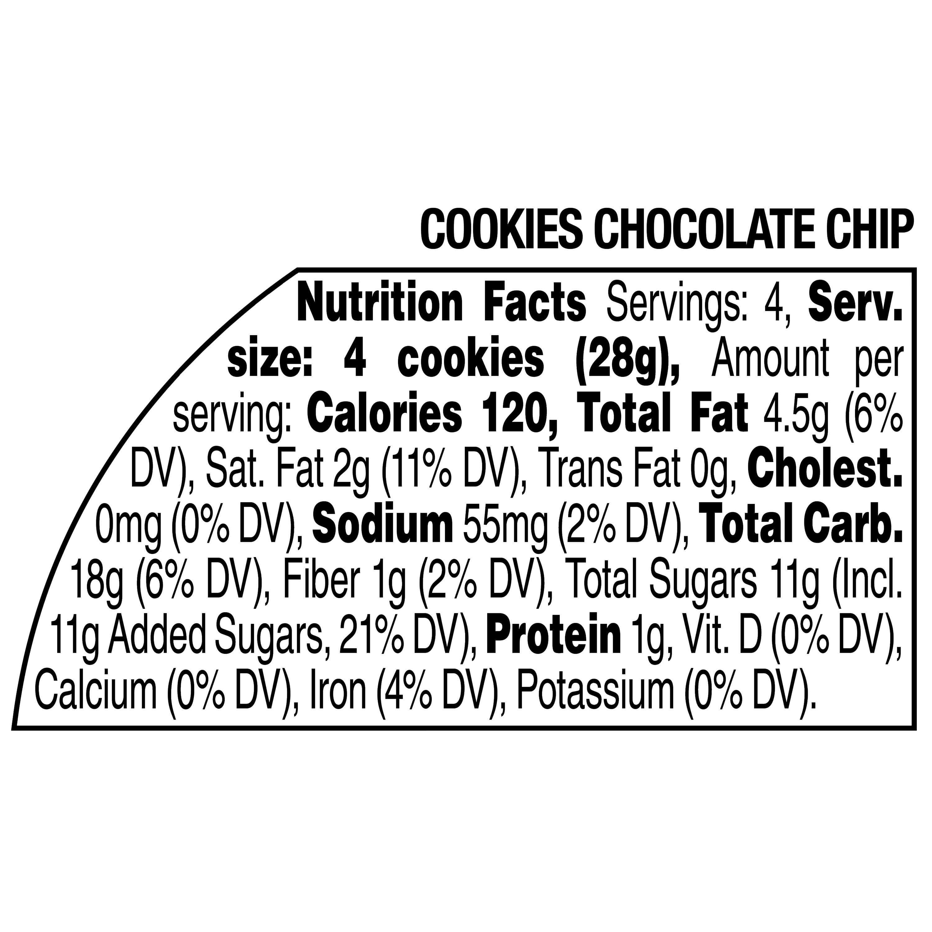 Mini Chocolate Chip Baked Cookies 4 Oz 8 Count Freshness Guaranteed
