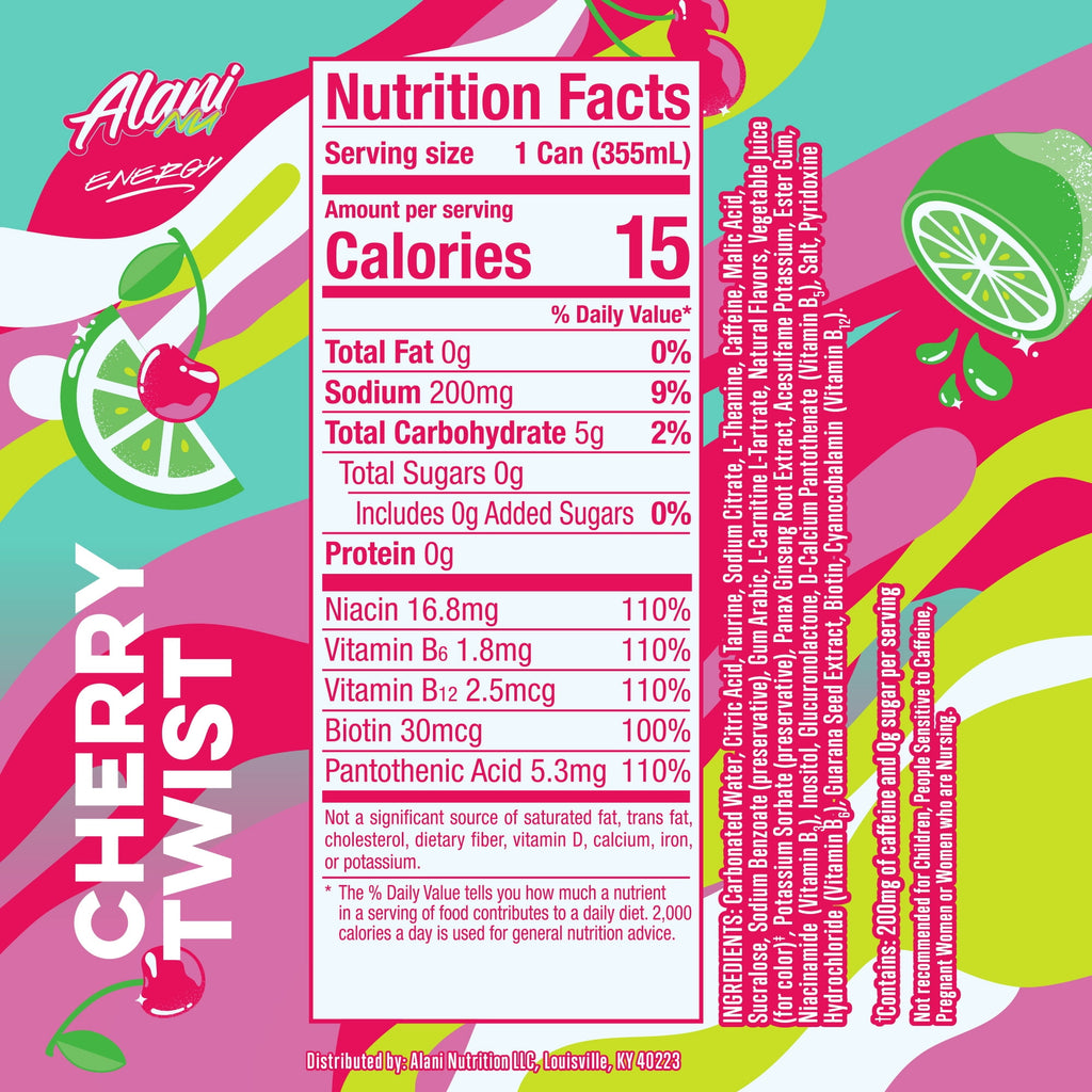 Alani Nu Cherry Twist Energy Drink 12 fl oz Single Can