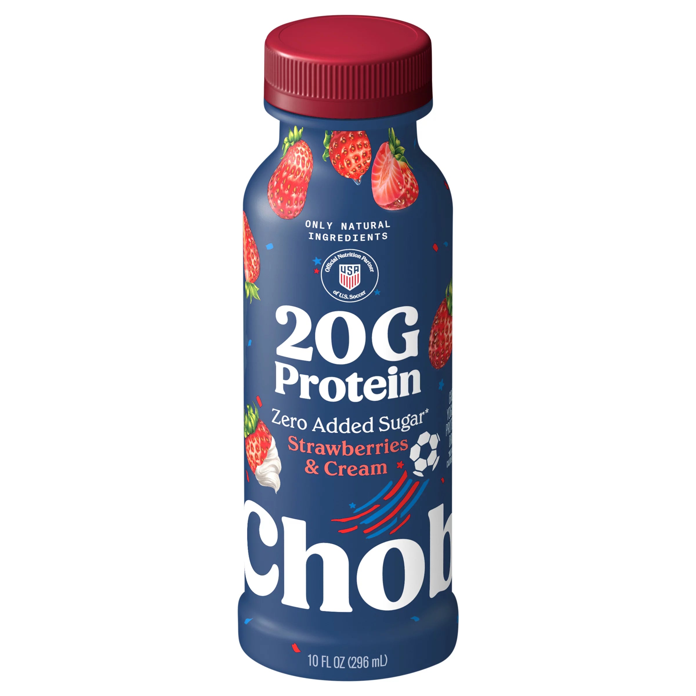 Chobani Zero Added Sugar Greek Yogurt Strawberries & Cream Protein Drink 10 fl. oz.