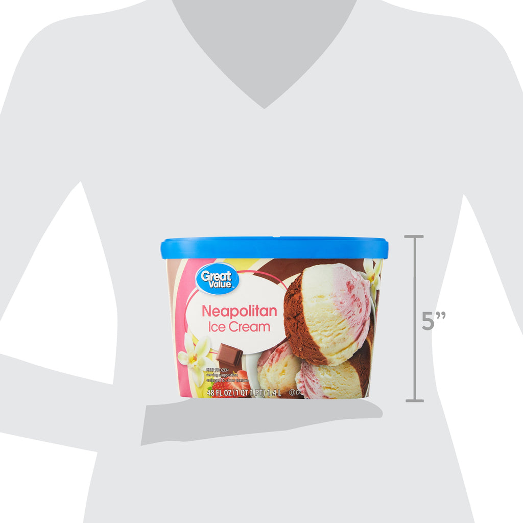 Great Value Neapolitan Ice Cream 48 Fl Oz