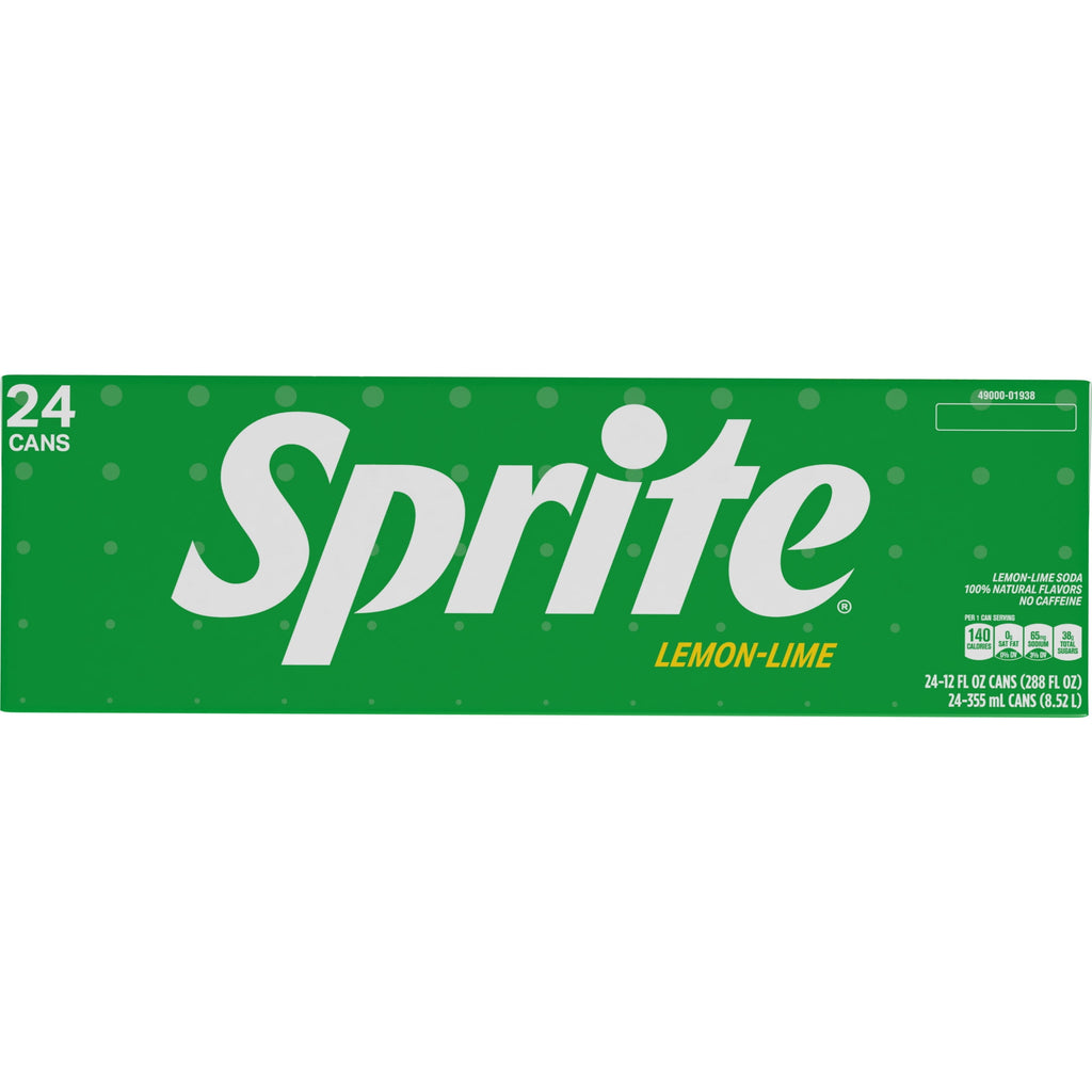 Sprite Lemon-Lime Caffeine Free Soda Pop Cans 12 Fl Oz 24 Pack