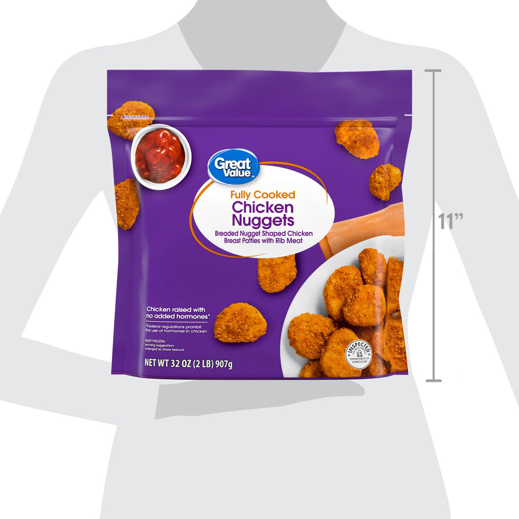Great Value Fully Cooked Chicken Nuggets 32 Oz Frozen 8 Count
