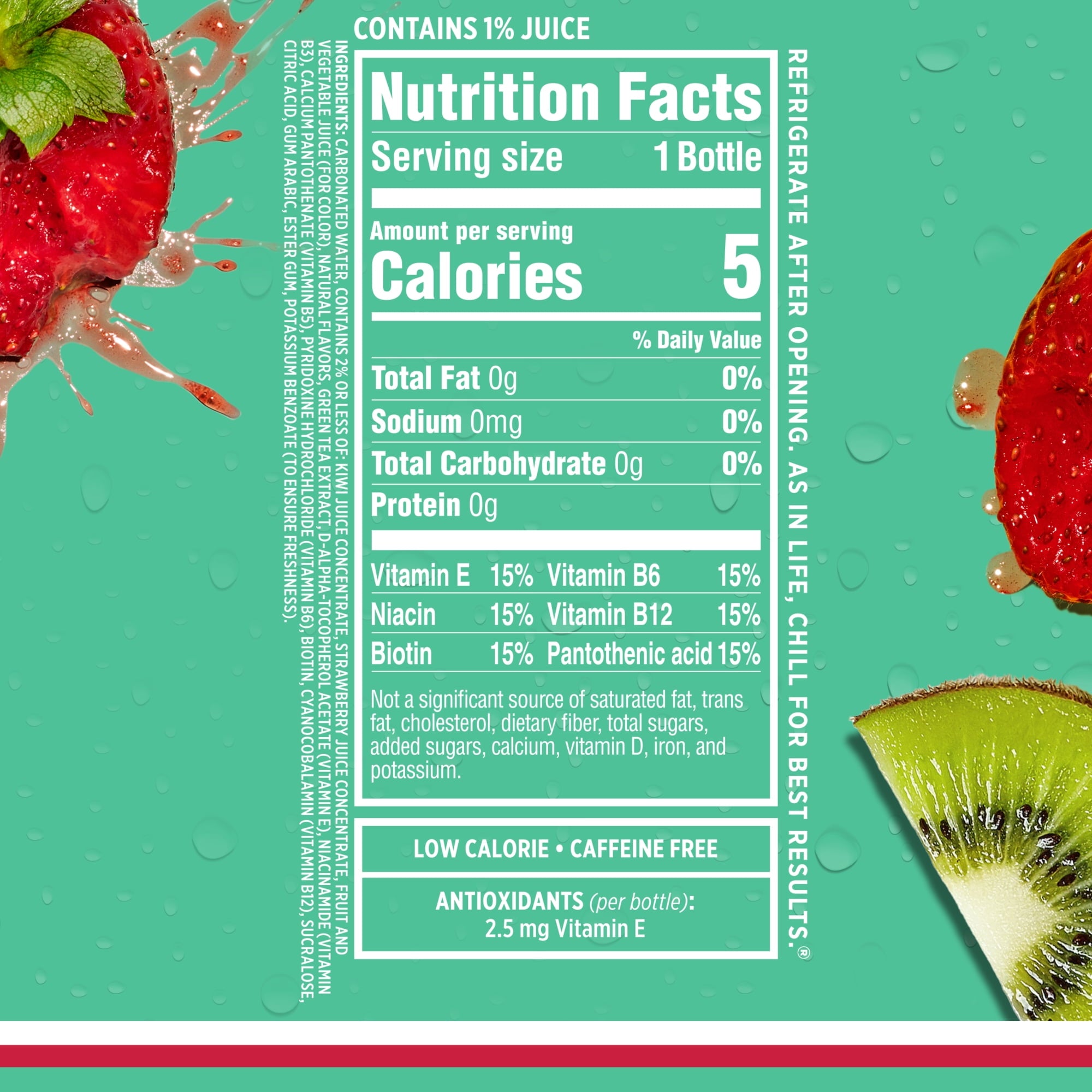 Sparkling Ice Naturally Flavored Sparkling Water Kiwi Strawberry 17 fl oz