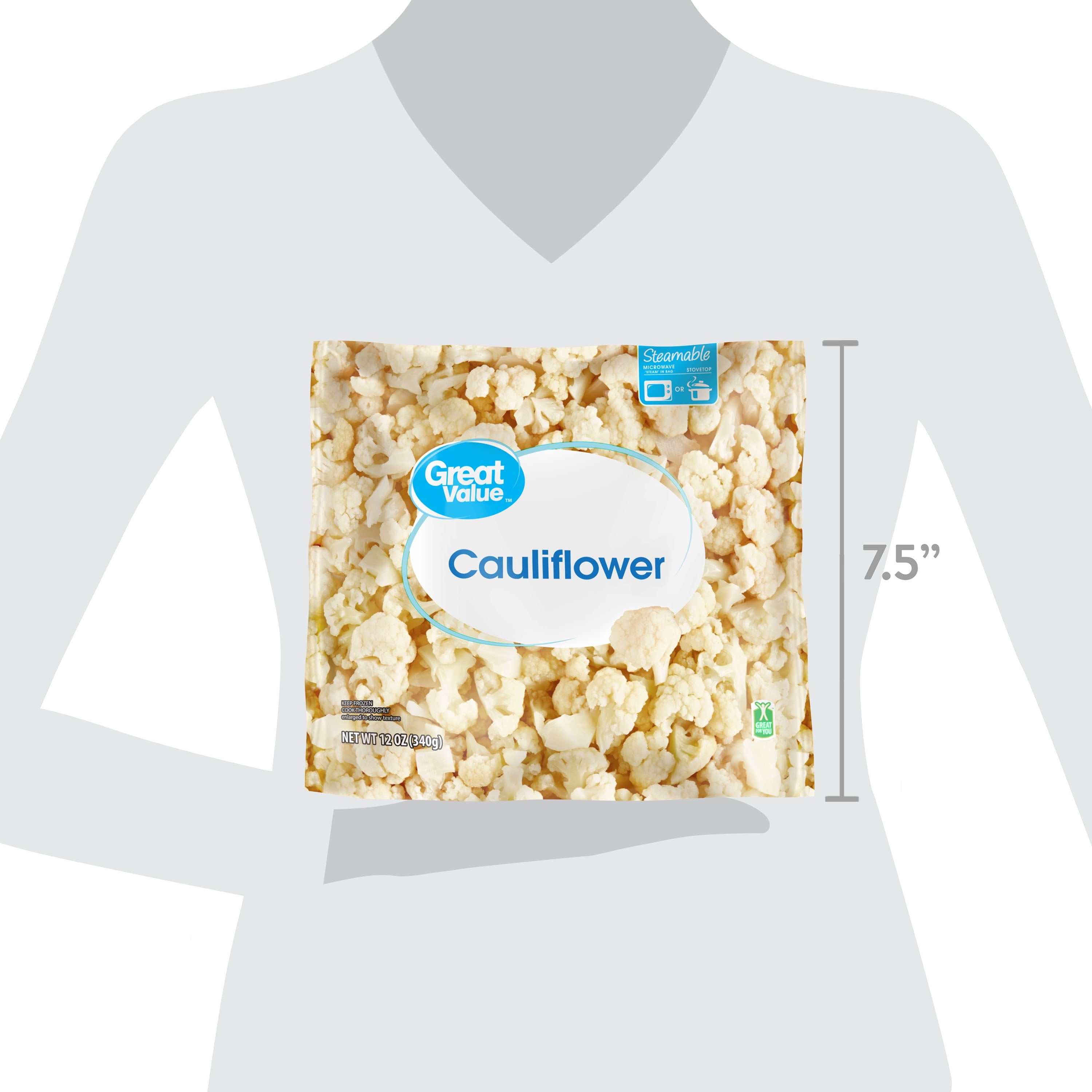 Great Value Frozen Cauliflower Pieces 12 Oz