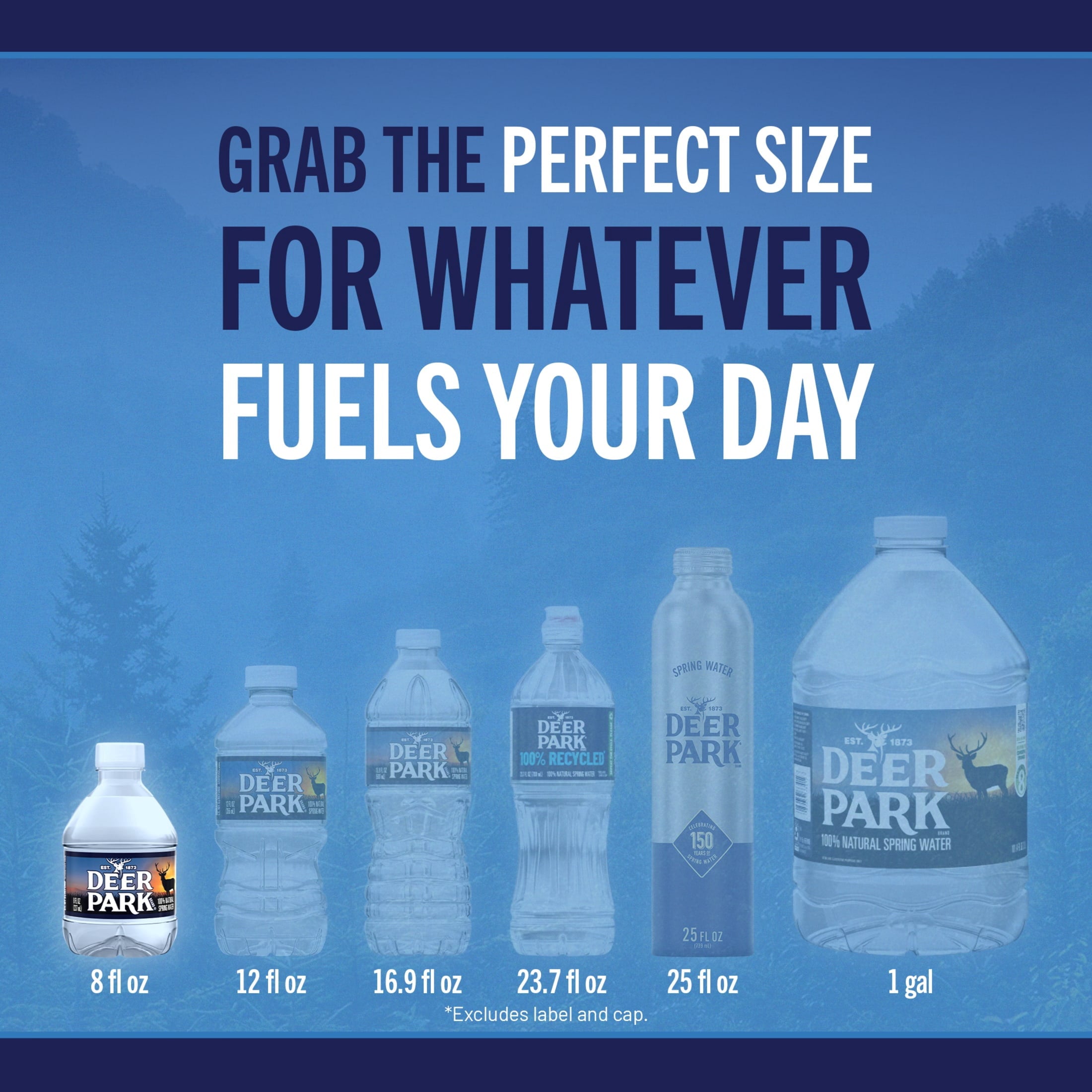 Deer Park Spring Water 8 fl oz Plastic Bottles 48 Pack