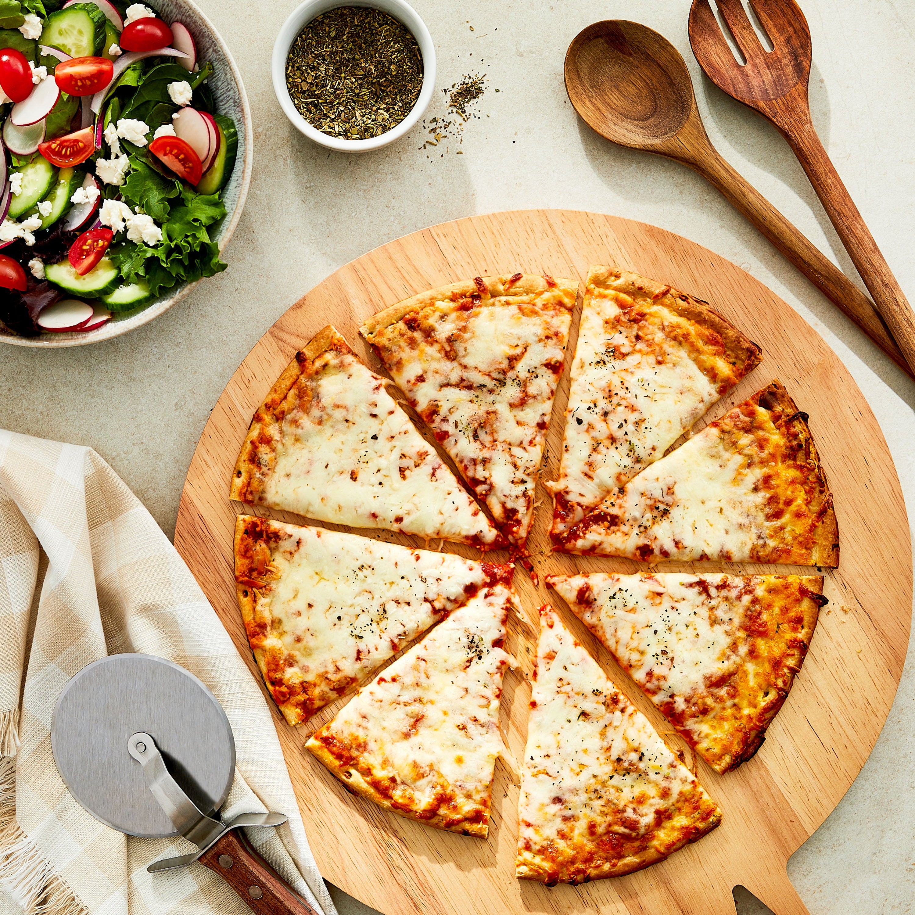 Great Value Thin Crust Four Cheese Frozen Pizza 16.9 Oz