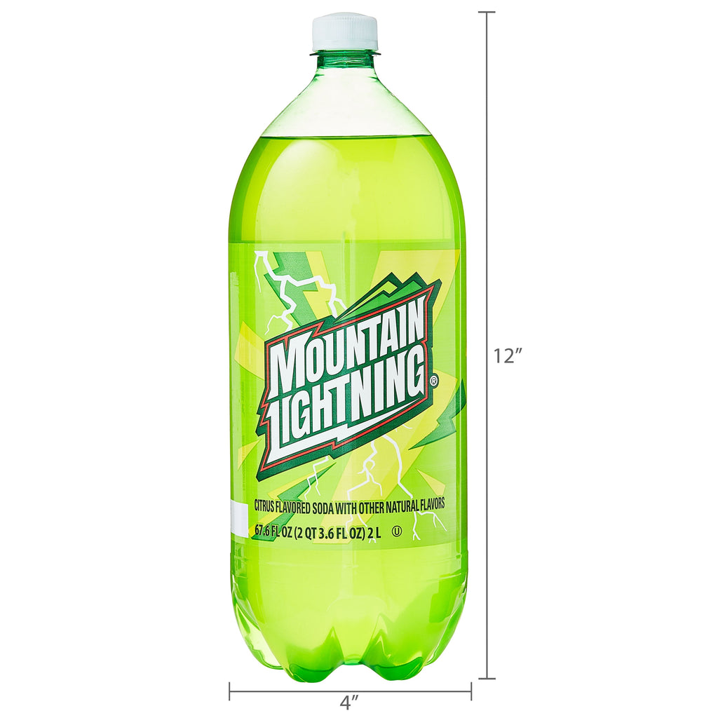 Great Value Mountain Lightning Citrus Flavored Soda Pop Bottle 2 L
