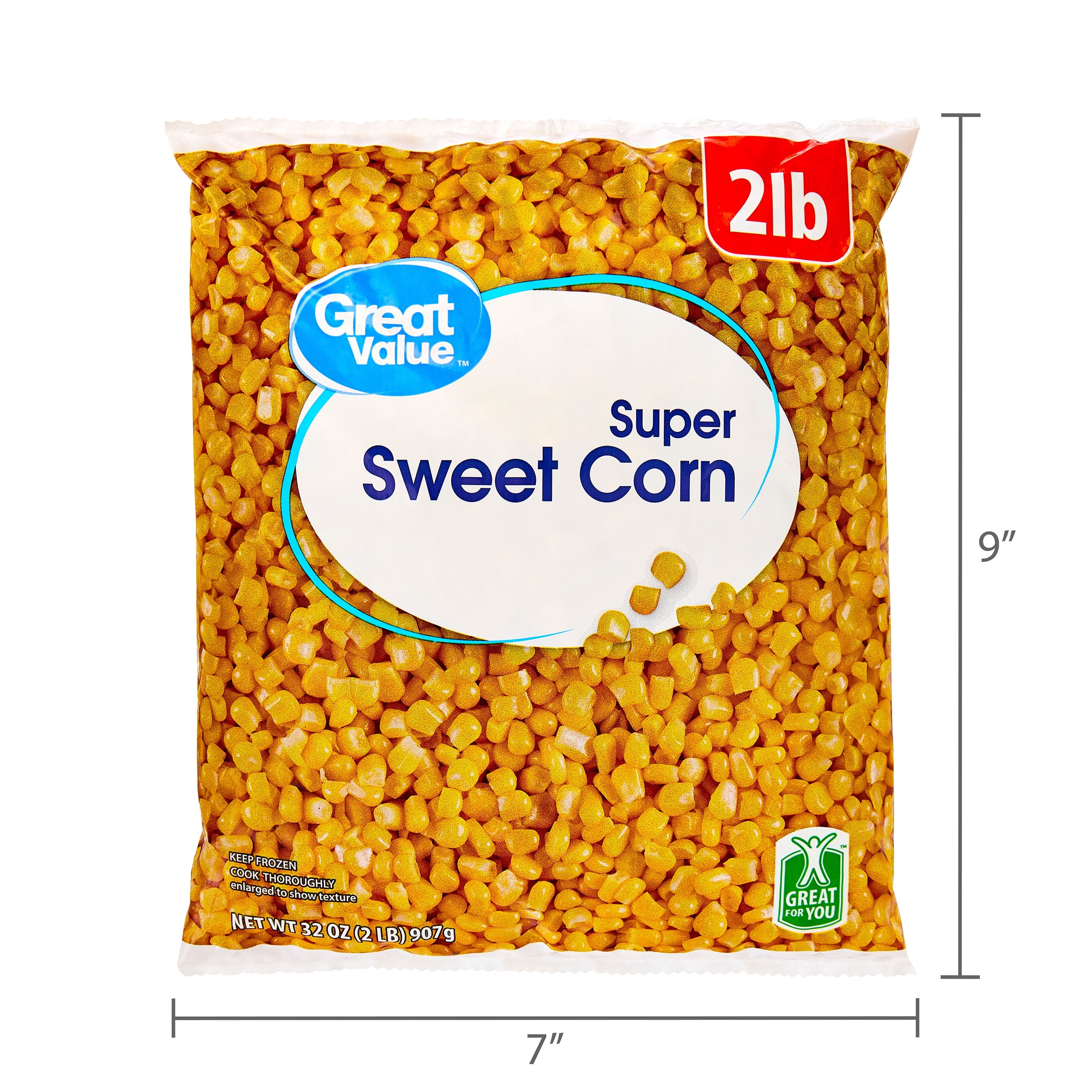 Great Value Whole Kernel Corn Frozen 32 Oz