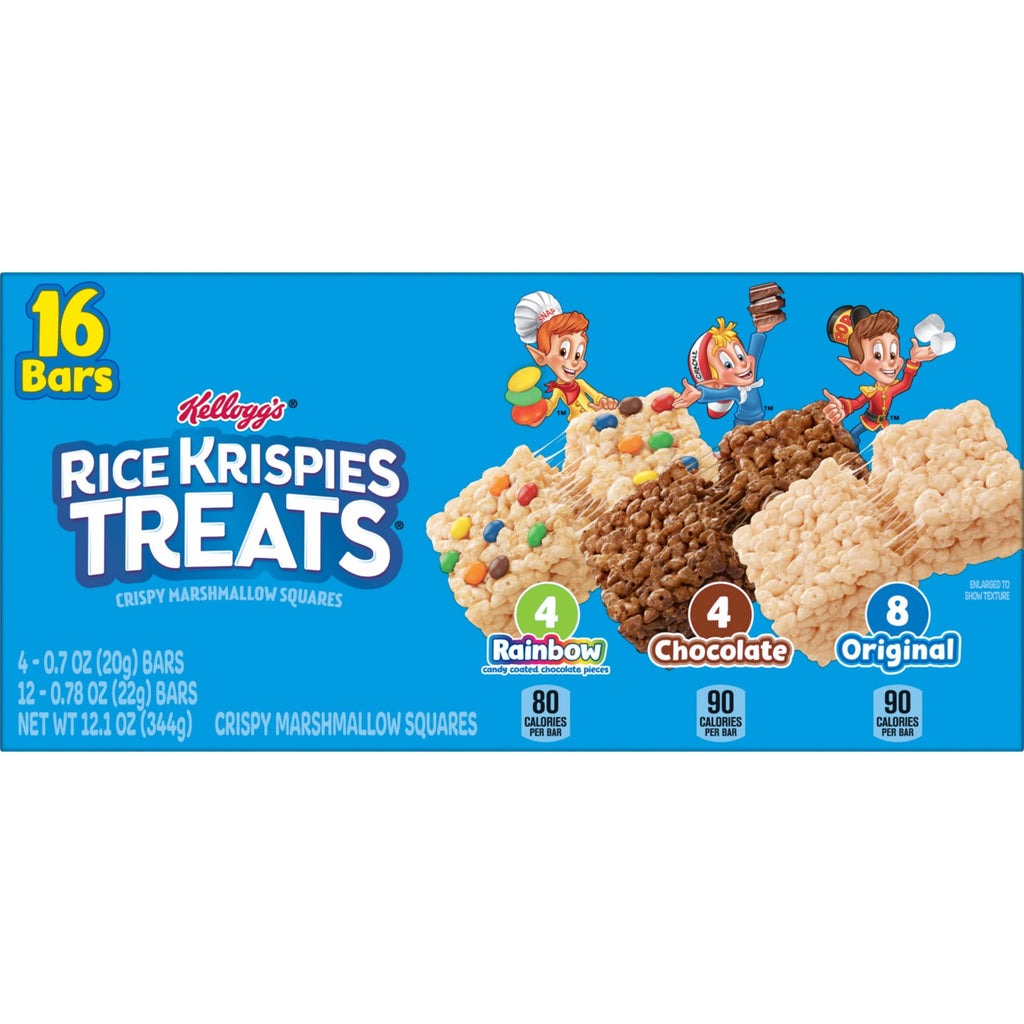 Rice Krispies Treats Variety Pack Chewy Crispy Marshmallow Squares 12.1 Oz 16 Count