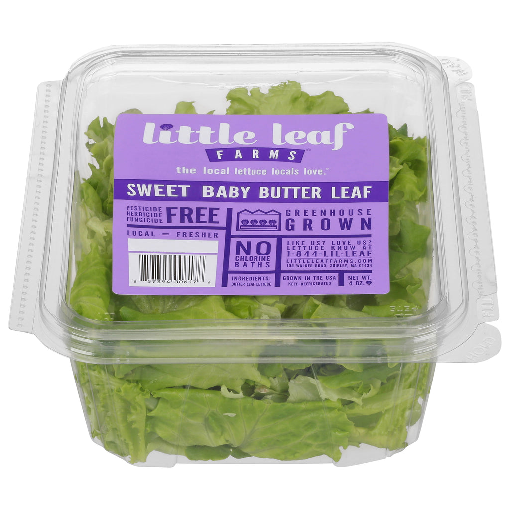 Fresh Little Leaf Farms Sweet Baby Butter Leaf Lettuce 4 Oz Clam Shell