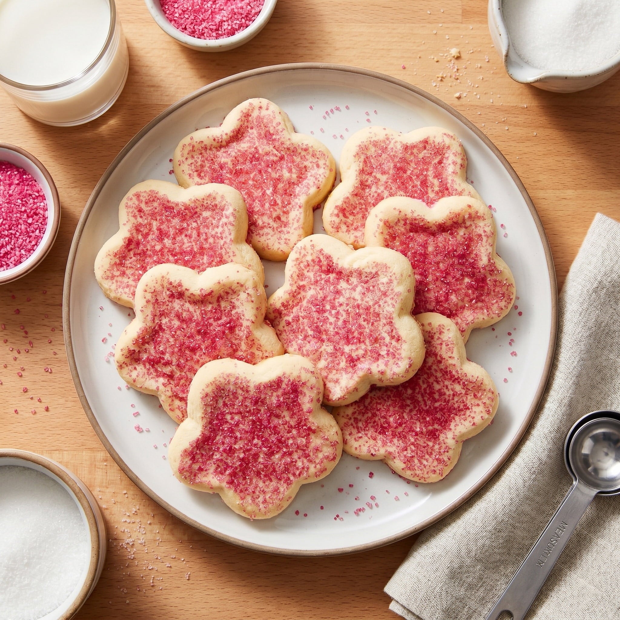 Star Shaped Sugar Cookies with Red Sugar 12.5 Oz 12 Count Freshness Guaranteed