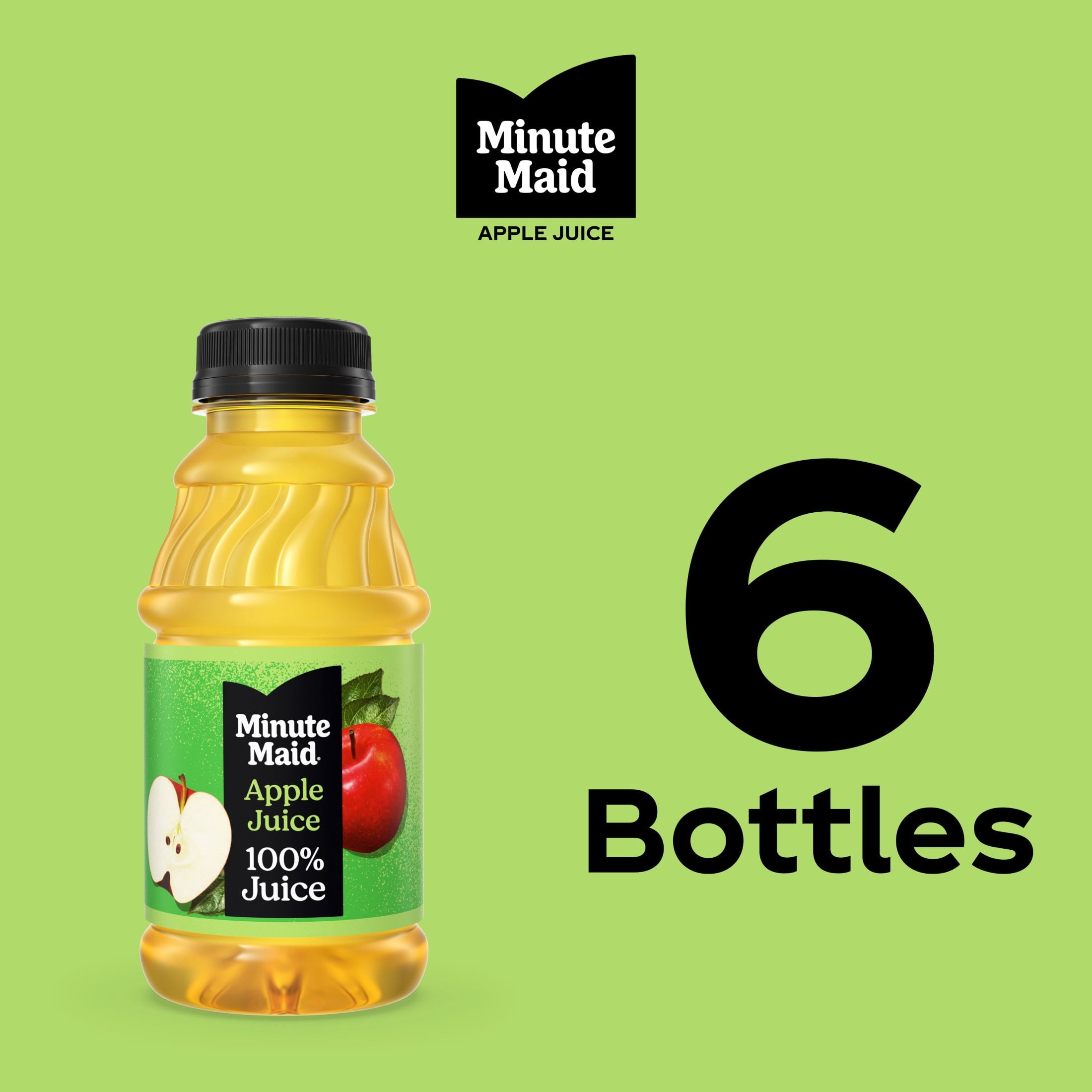 Minute Maid 100% Apple Juice Pulp-Free 10 fl oz 6 Pack