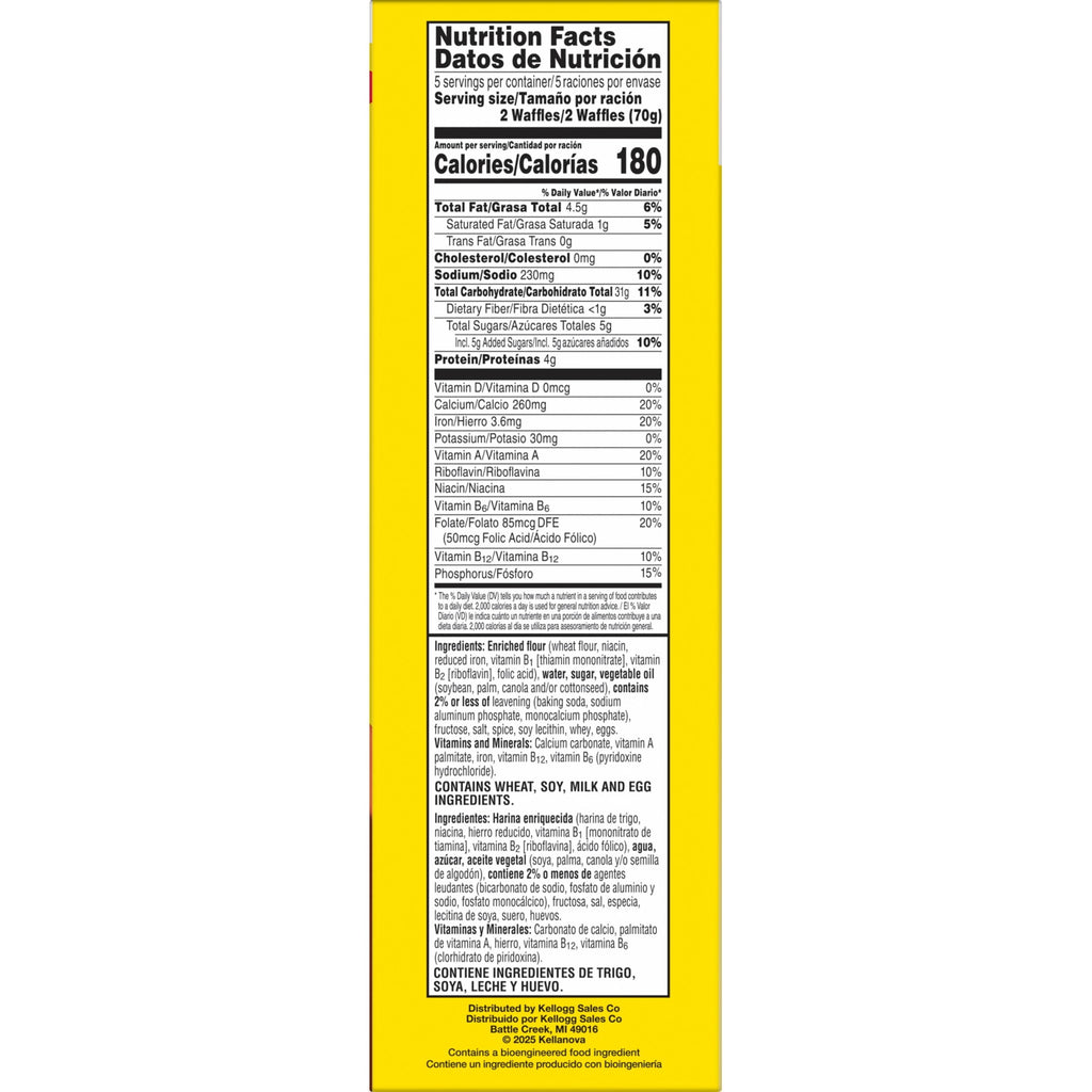 Eggo Homestyle Waffles Frozen 12.3 Oz 10 Count