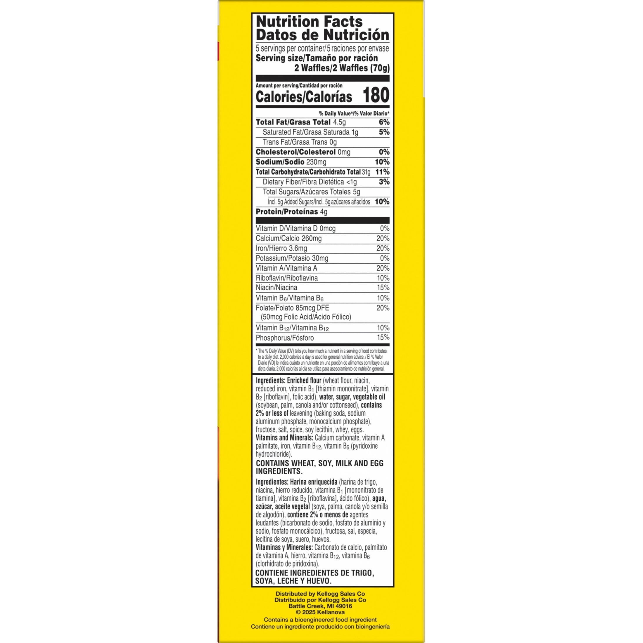 Eggo Homestyle Waffles Frozen 12.3 Oz 10 Count