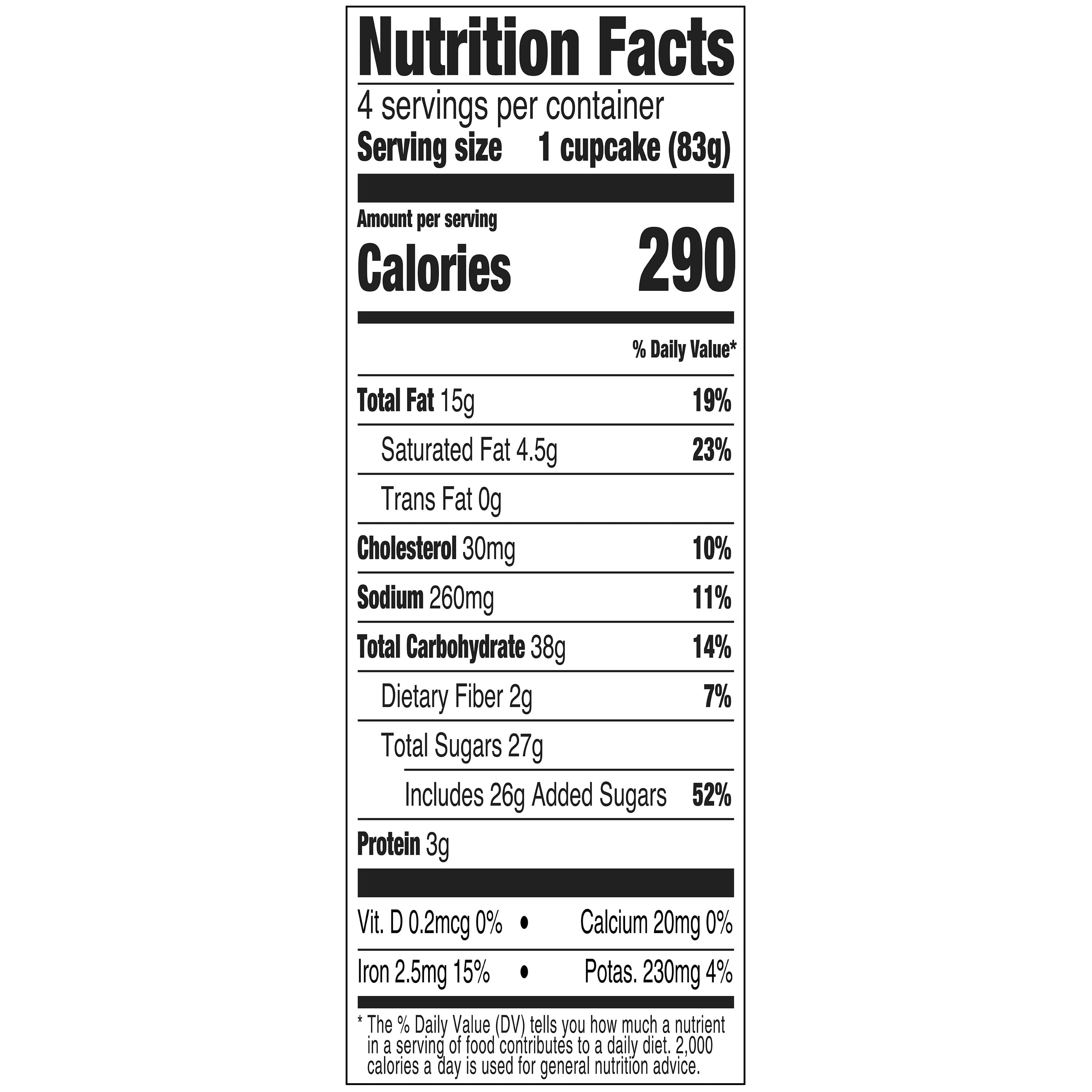 Fudge Brownie Cupcakes 11.7 Oz 4 Count Marketside