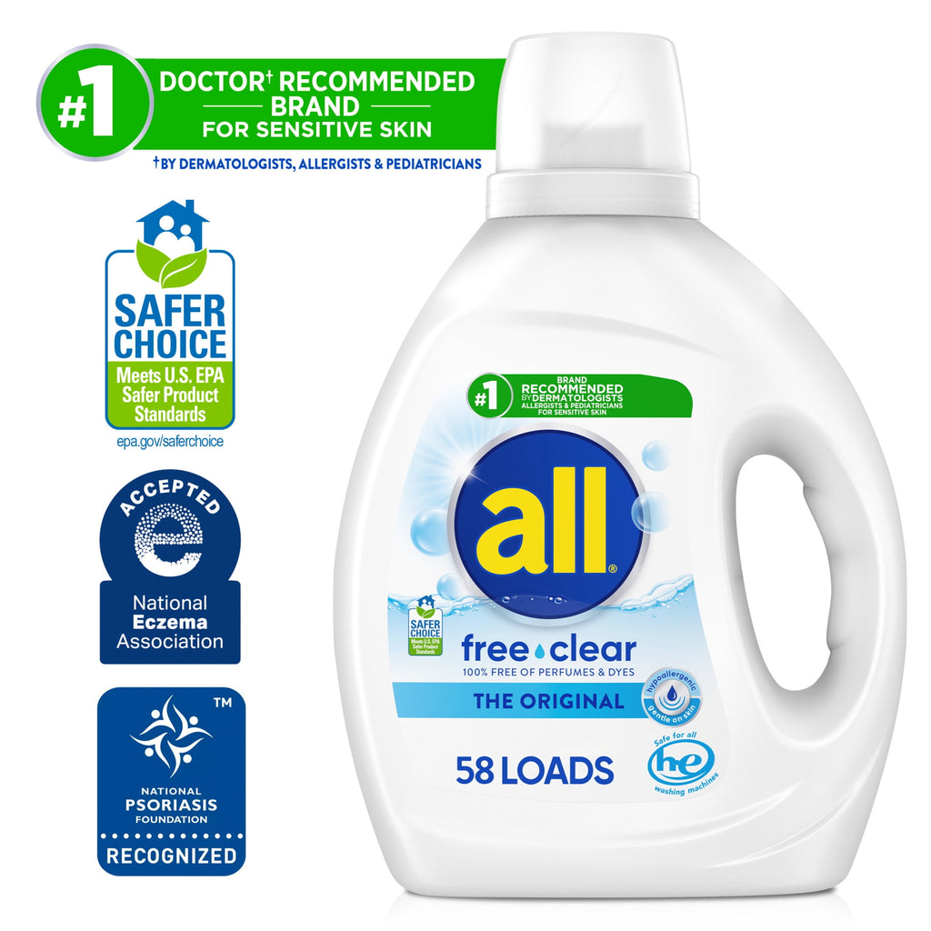all Free Clear Liquid Laundry Detergent 73 oz 58 Loads