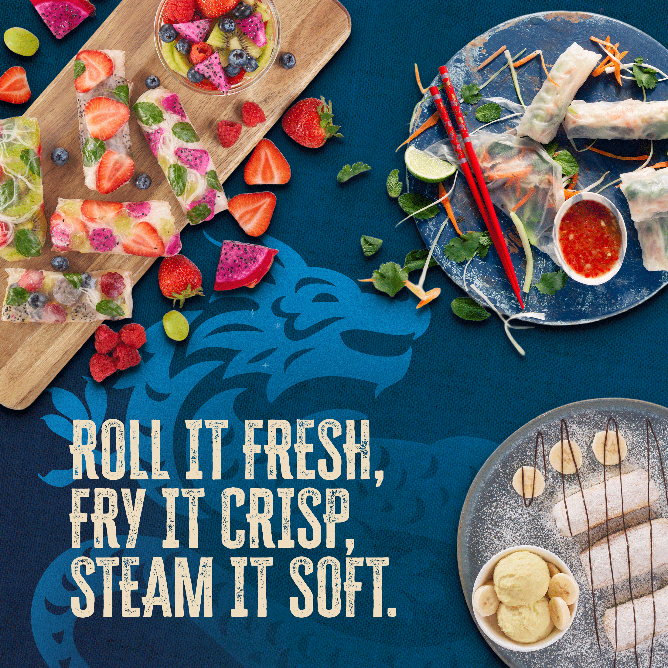 Spring Roll Wrappers 4.7 Oz 3 Pack Blue Dragon