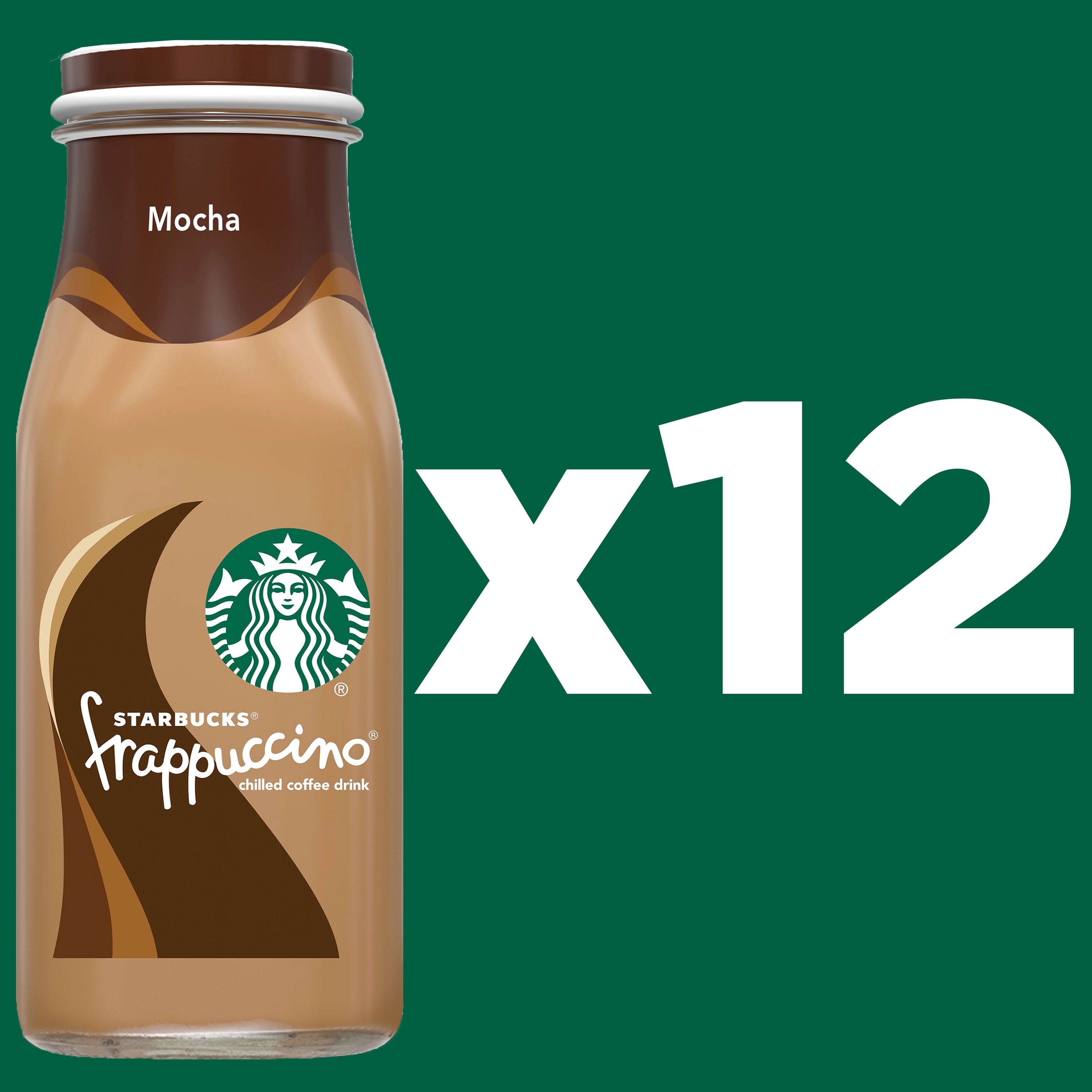 Starbucks Frappuccino Mocha Iced Coffee Drink 9.5 fl oz 12 Pack Bottles