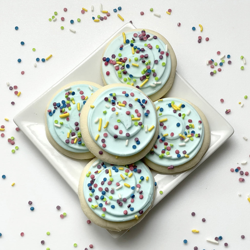 Frosted Sugar Cookies with Blue Frosting 13.5 Oz 10 Count Freshness Guaranteed