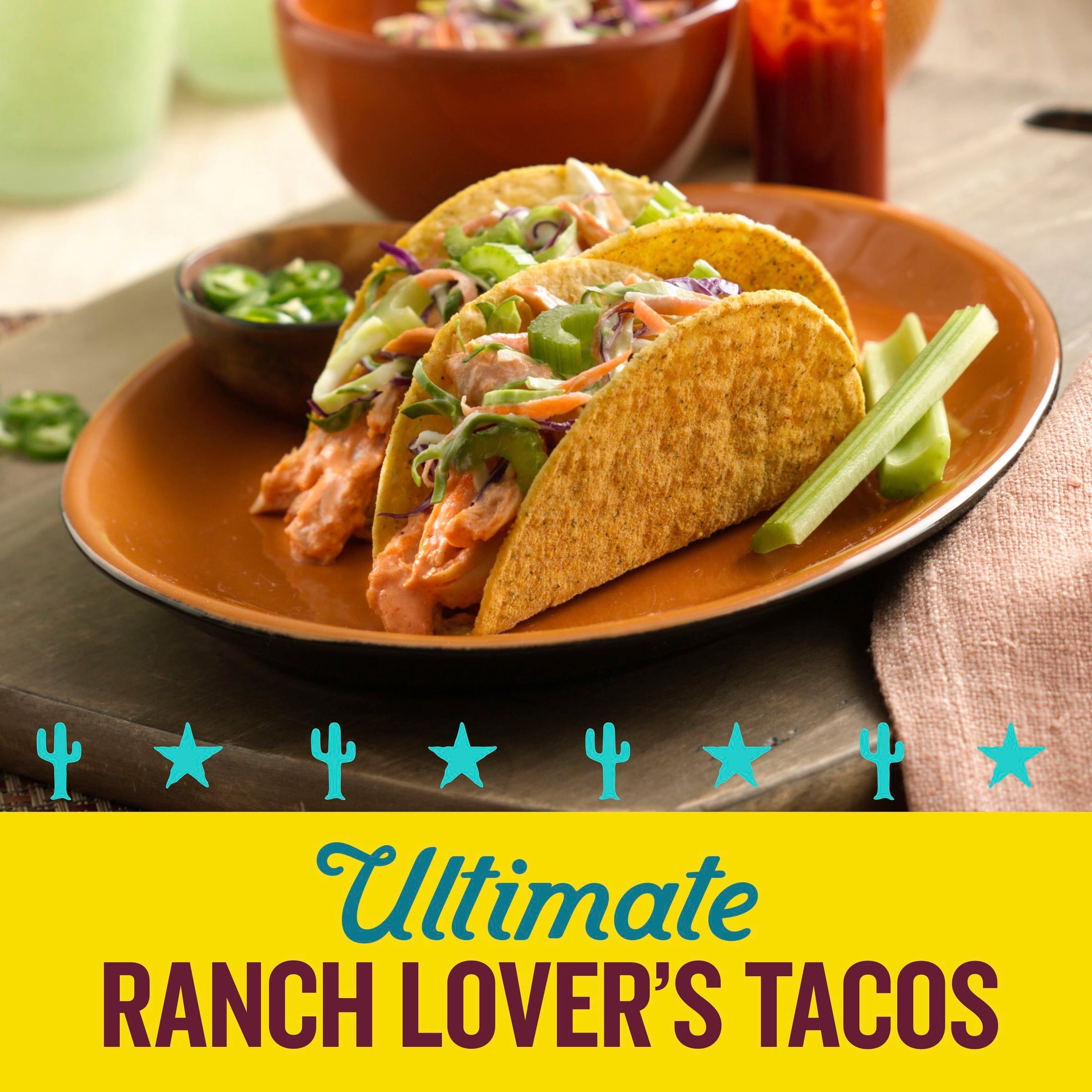 Stand 'N Stuff Crunchy Taco Shells Zesty Ranch 5.4 Oz 10 Count