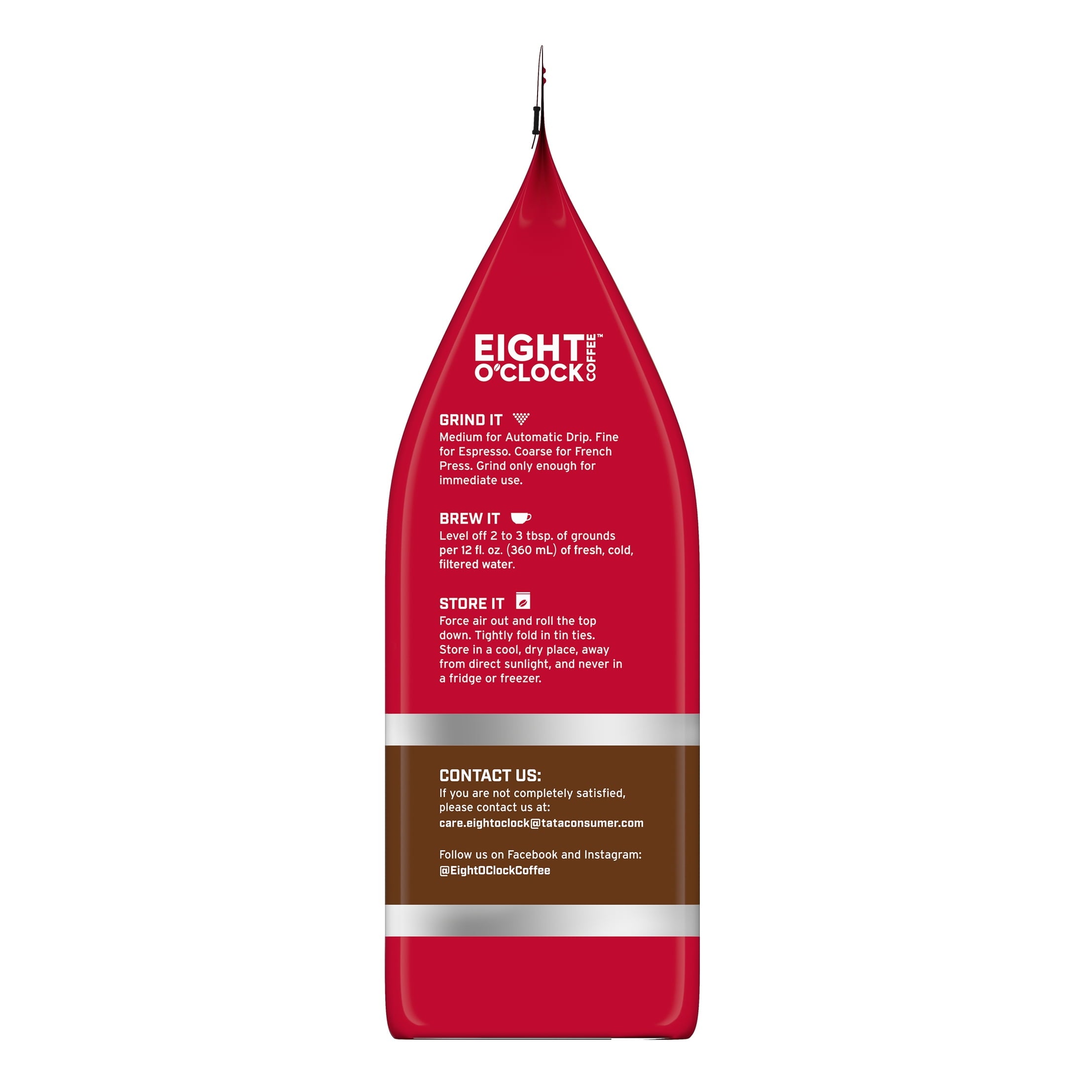 Eight O'Clock 100% Colombian Peaks Naturally Caffeinated Medium Roast Whole Bean Coffee 30 oz