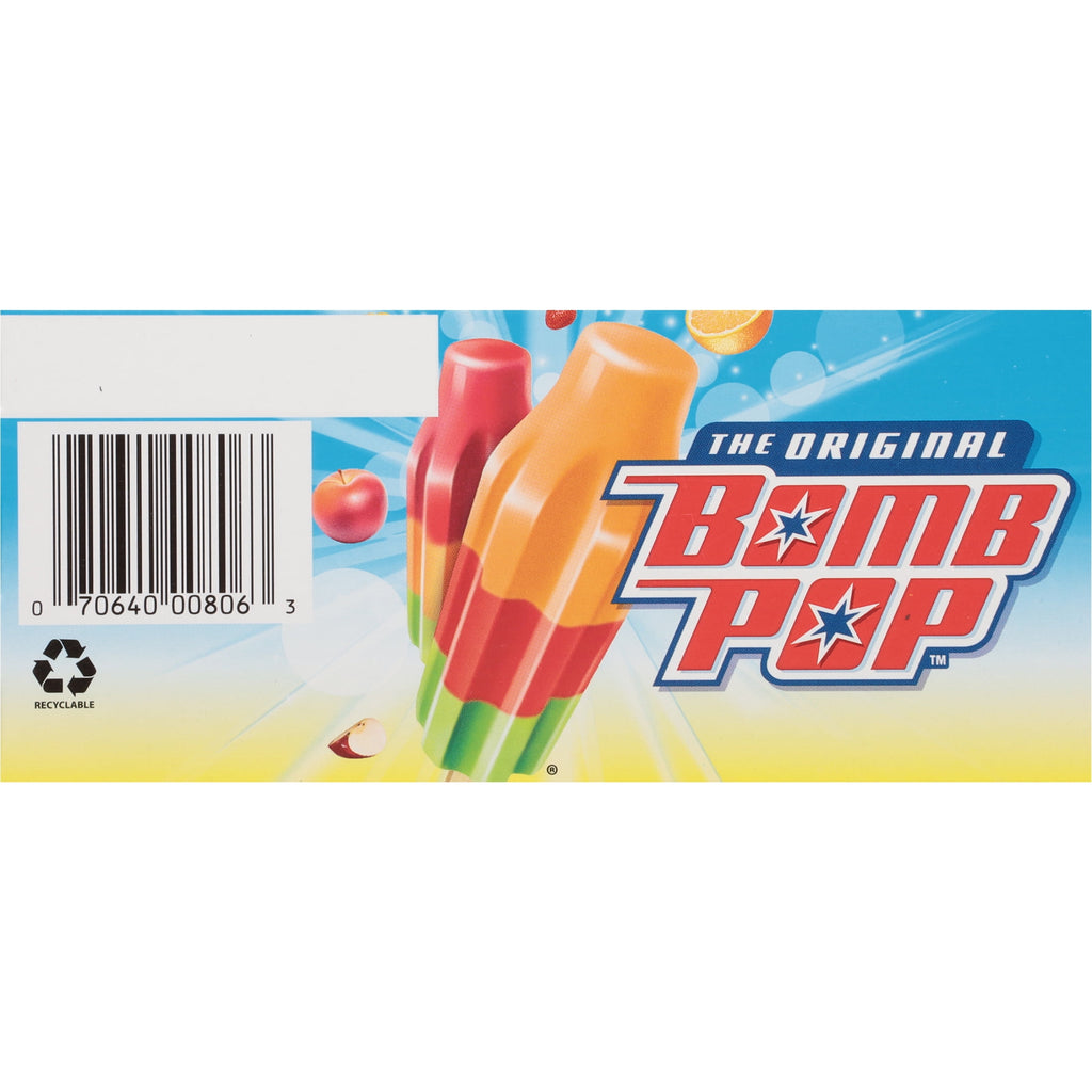 Bomb Pop Hawaiian Punch Freeze Ice Pops 12 Count 21 Fl Oz