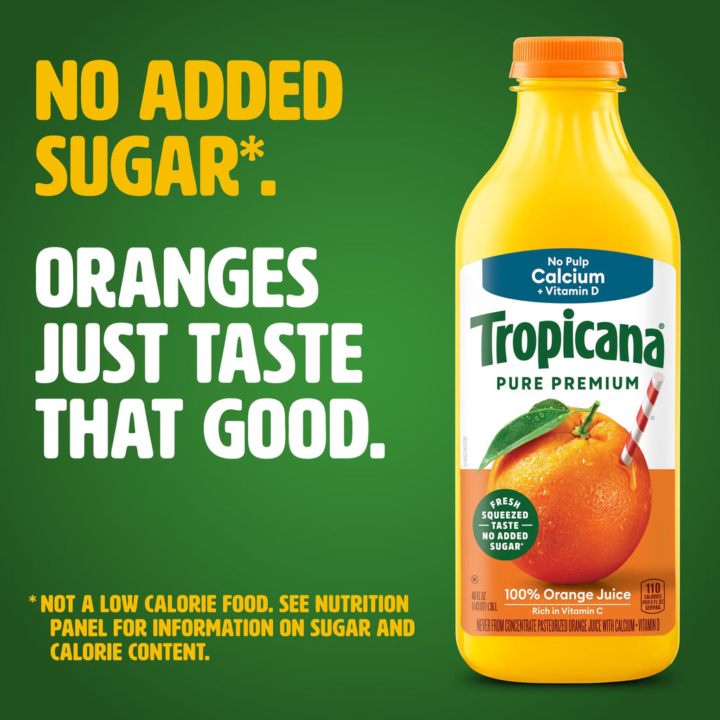 Tropicana Pure Premium 100% Orange Juice No Pulp Calcium & Vitamin D 46 fl oz