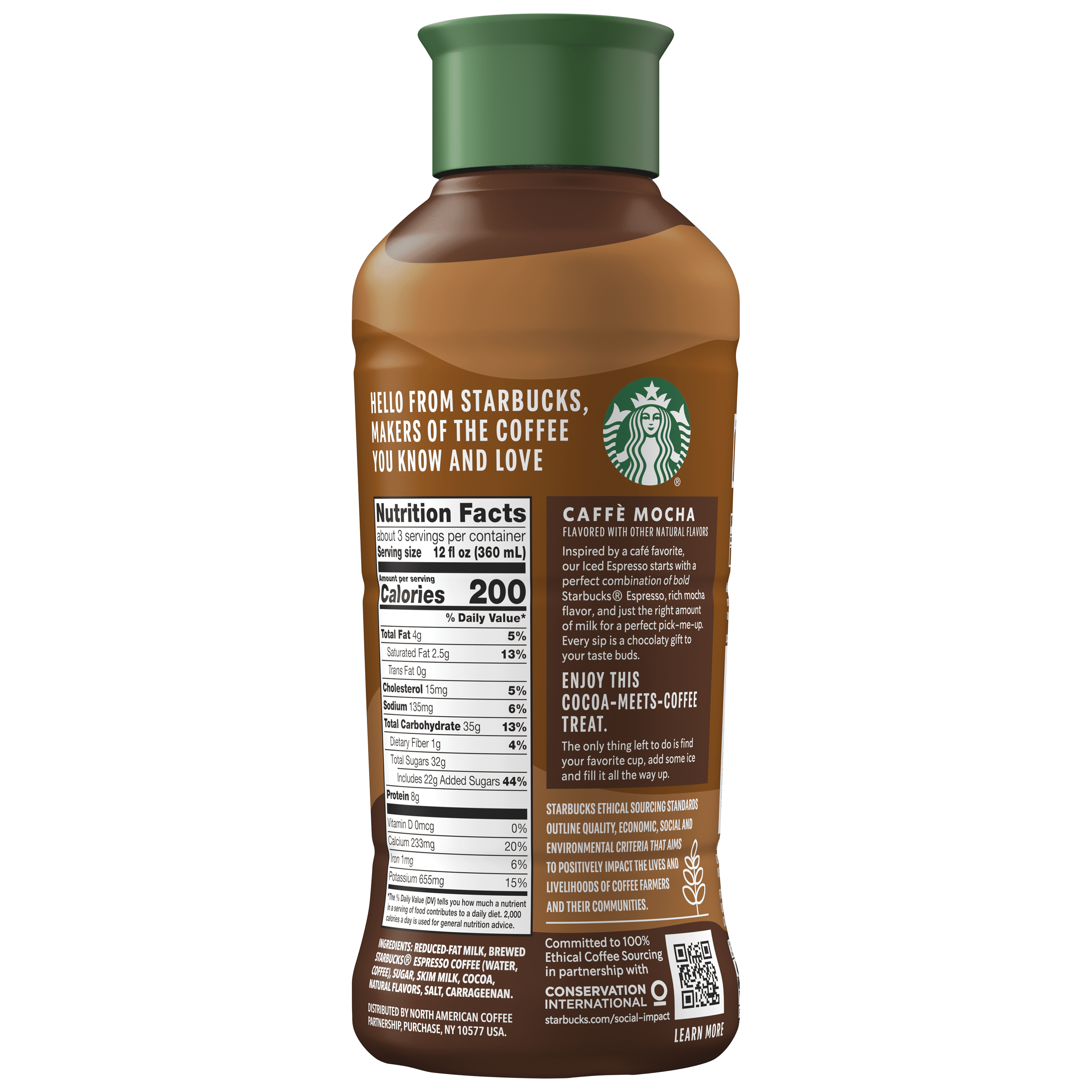 Starbucks Iced Espresso Caffè Mocha Flavored Premium Iced Coffee Drink 40 fl oz Bottle
