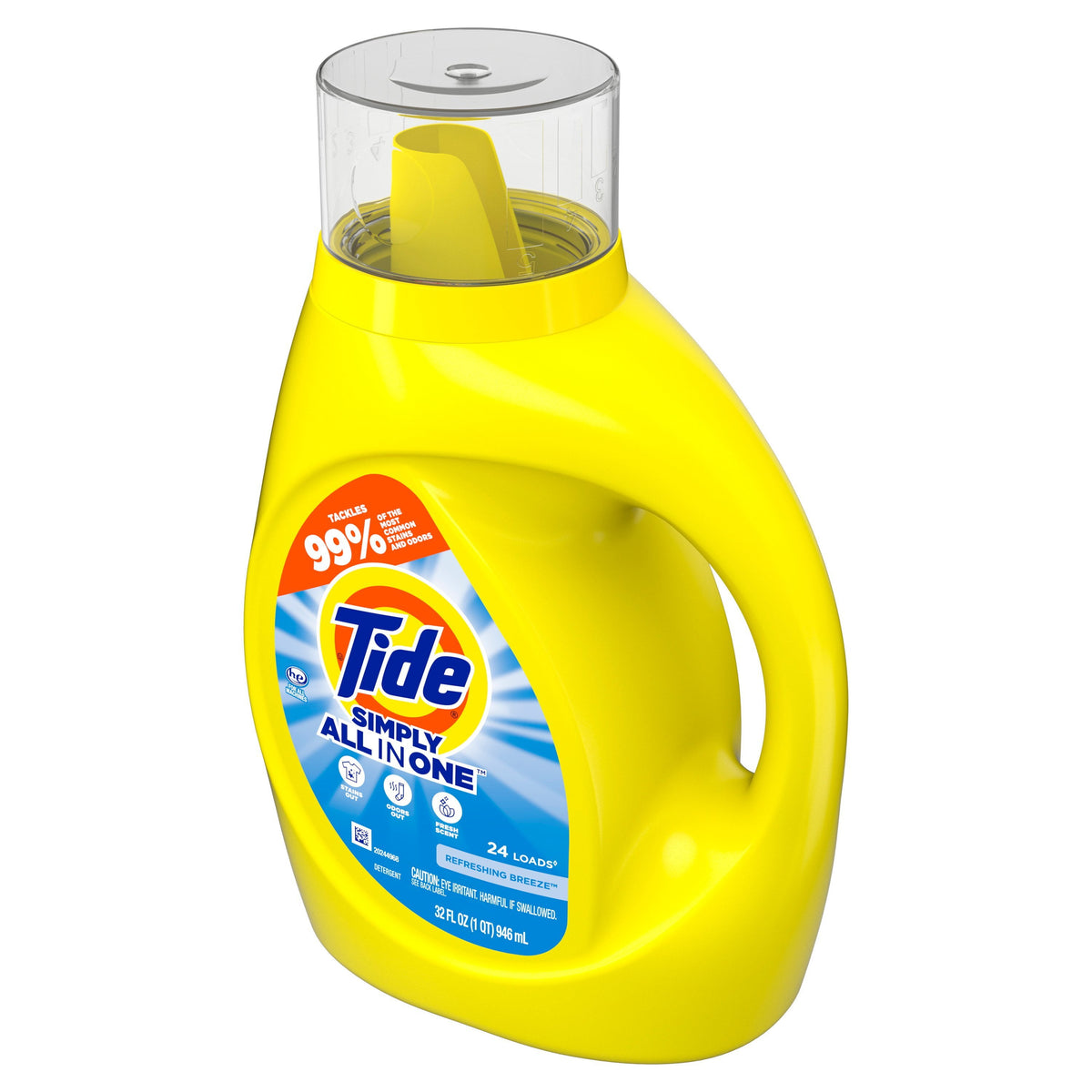 Tide Simply Liquid Laundry Detergent Refreshing Breeze 32 fl oz 24 Loads