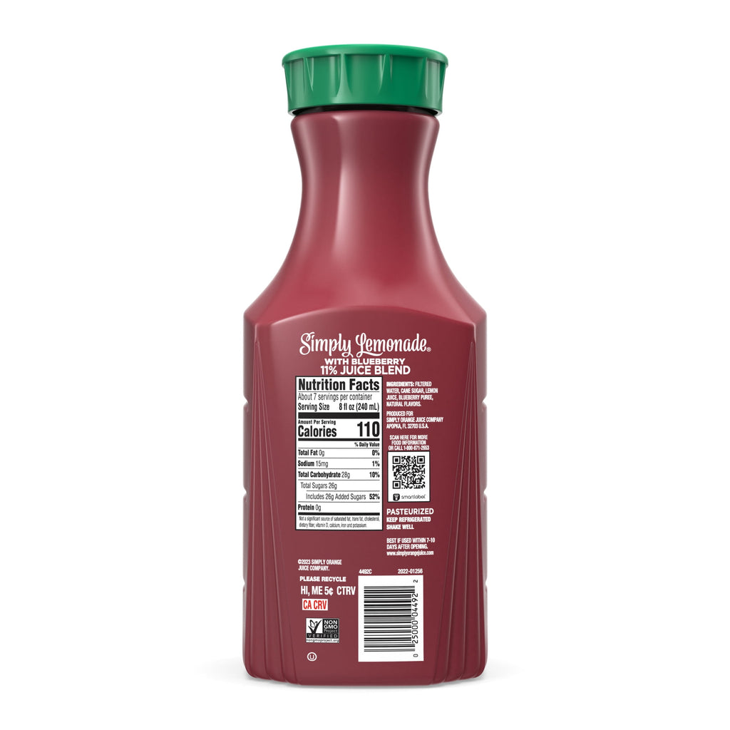 Simply Lemonade with Blueberry Bottle 52 fl oz